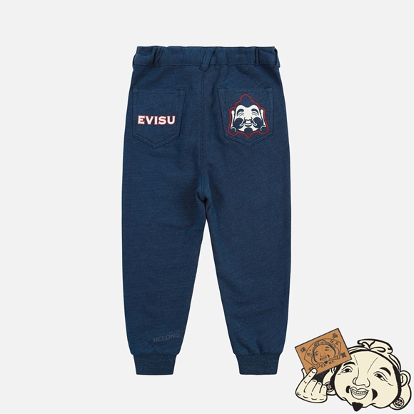 Kids Evisu GODHEAD AND LOGO PRINT SWEATPANTS Indigo | 825JODCLZ