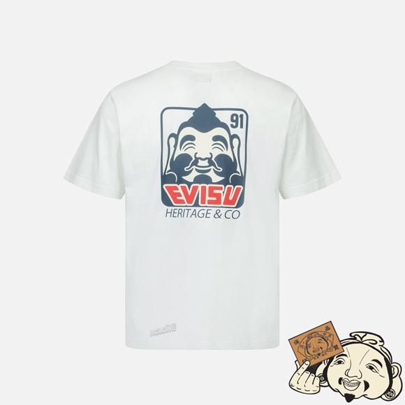 Men Evisu GODHEAD PRINT T-SHIRT Blanche | 620UOQWLY