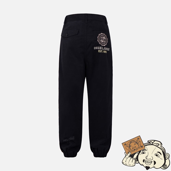 Men Evisu KAMON EMBROIDERY WIDE LEG JOGGERS Noir | 401YVNJFH