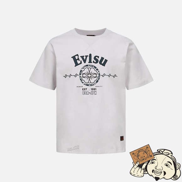 Men Evisu KAMON WITH SEAGULL PRINT T-SHIRT Violette Clair | 750XJVZMK