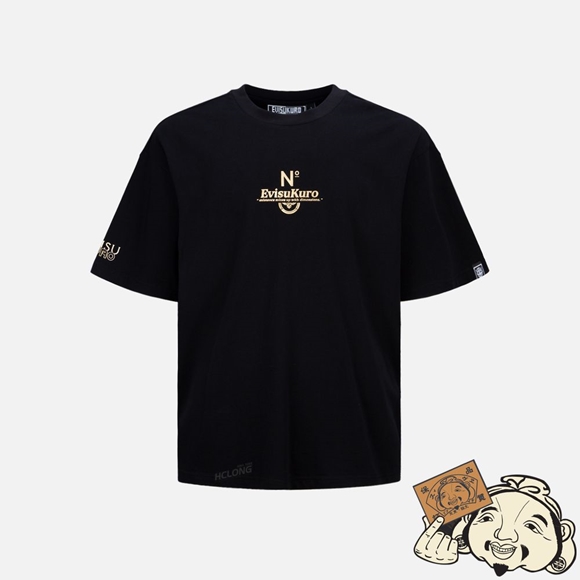 Men Evisu LOGO FOIL PRINT T-SHIRT Noir | 280LNCMEI