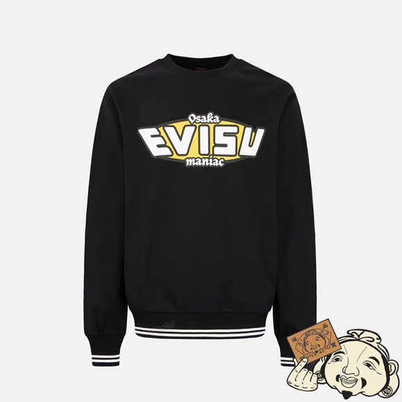 Men Evisu LOGO PRINT SWEATSHIRT Noir | 817DRNUOL