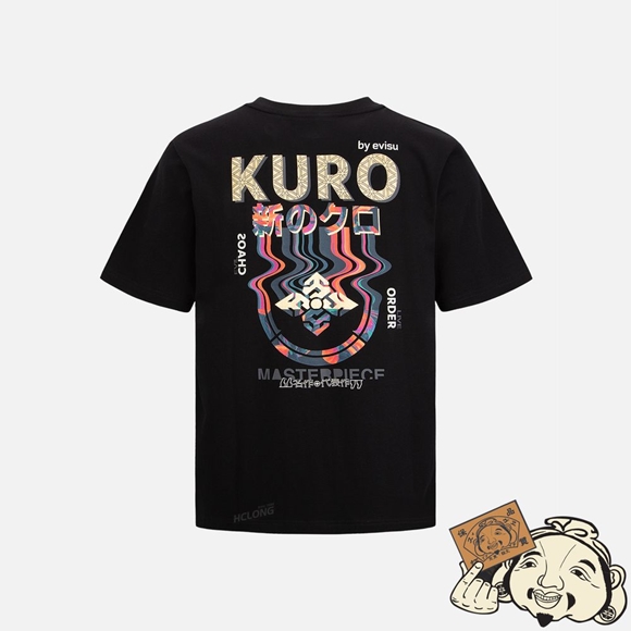 Men Evisu MELTING KAMON PRINT T-SHIRT Noir | 405HNUSDF