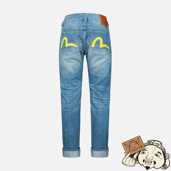 Men Evisu SEAGULL PRINT SLIM-FIT JEANS #2010 Indigo | 710IVZKPB