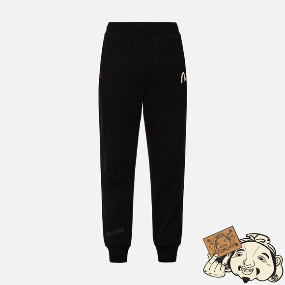 Men Evisu SEAGULL PRINT SWEATPANTS Noir | 860KMXWZP