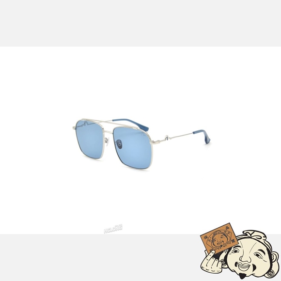 Women Evisu AVIATOR STYLE SUNGLASSES Bleu | 031QKCVFI