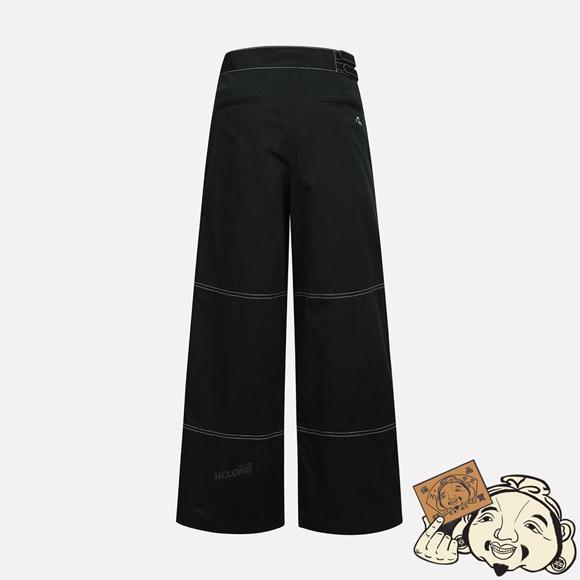 Women Evisu DOUBLE BELT HIGH-WAIST CULOTTES Noir | 769WZJKSB