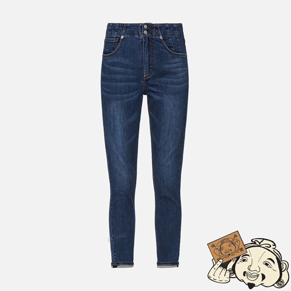 Women Evisu KAMON AND SEAGULL EMBROIDERED SKINNY JEANS Indigo | 791HLZMJC