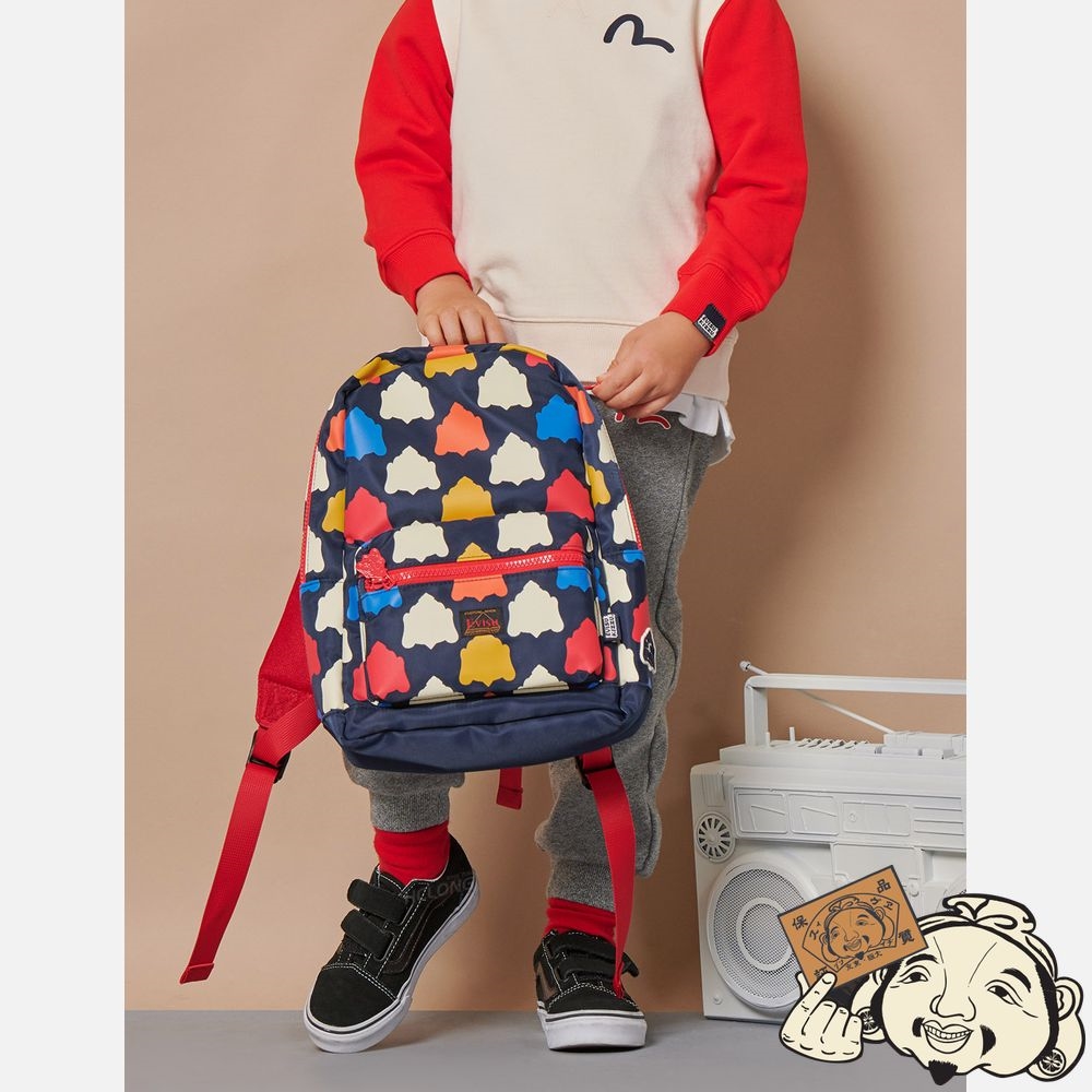 Kids Evisu ALLOVER GODHEAD PRINT BACKPACK MULTIPLE | 986BOPLFD