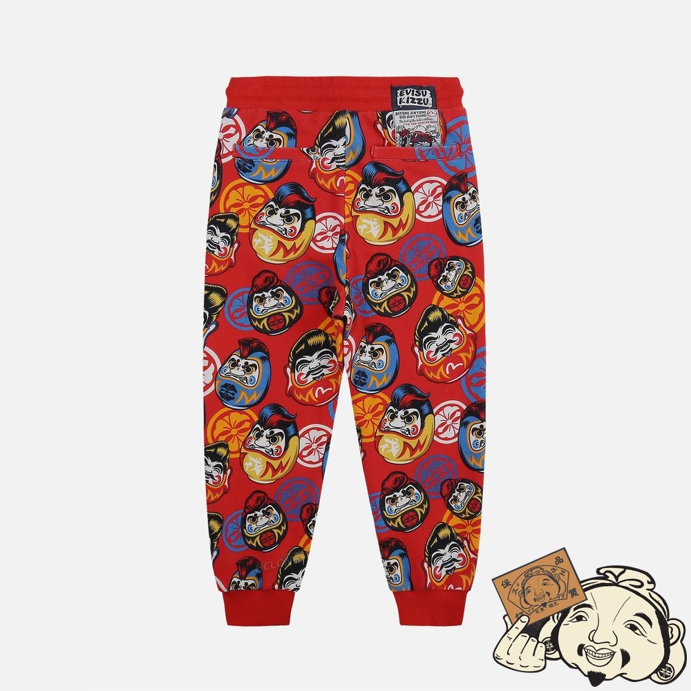 Kids Evisu ALLOVER POMPADOUR DARUMA PRINT SWEATPANTS MULTIPLE | 395HQLGTZ