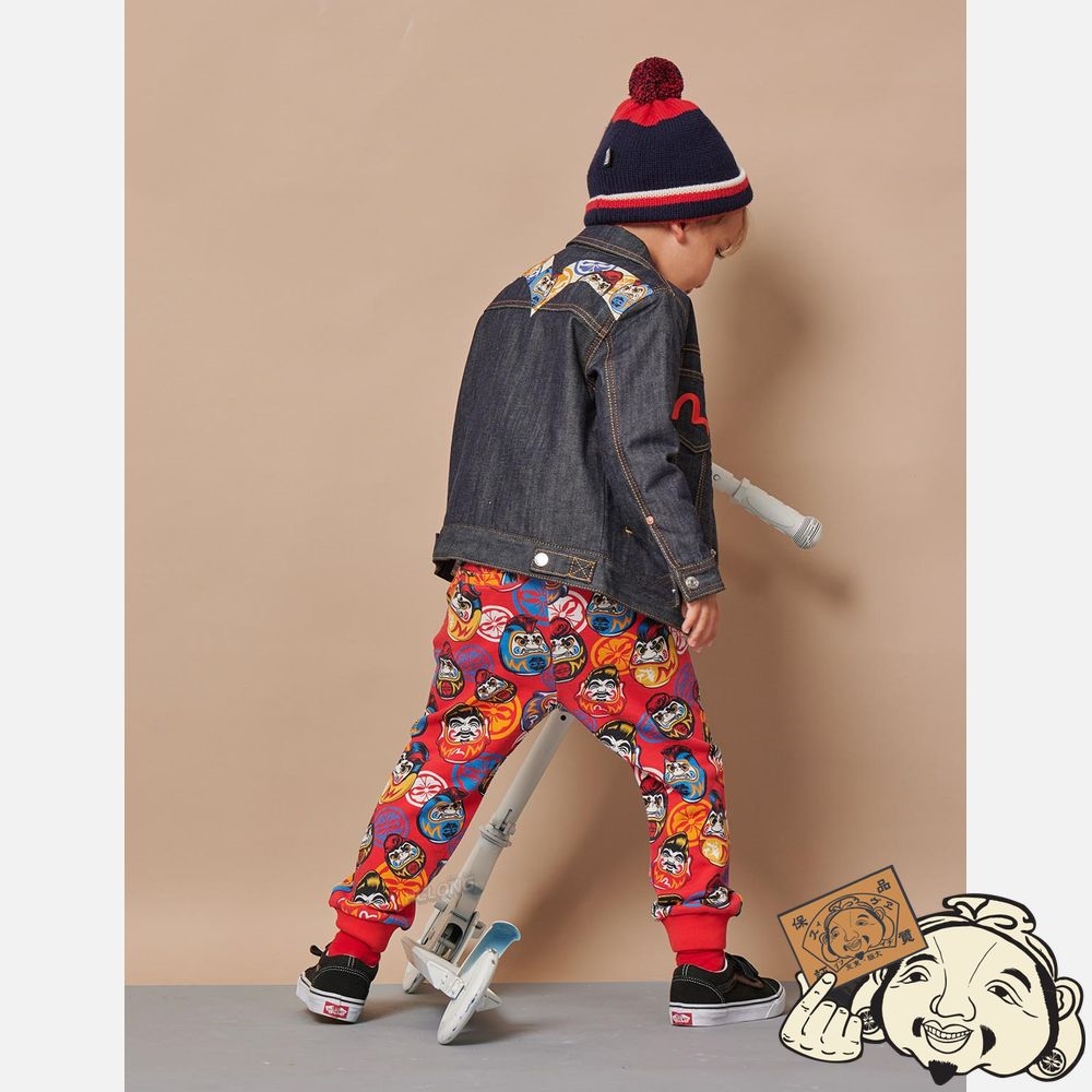 Kids Evisu ALLOVER POMPADOUR DARUMA PRINT SWEATPANTS MULTIPLE | 395HQLGTZ