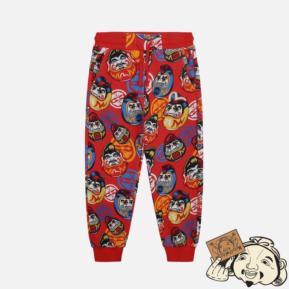 Kids Evisu ALLOVER POMPADOUR DARUMA PRINT SWEATPANTS MULTIPLE | 395HQLGTZ