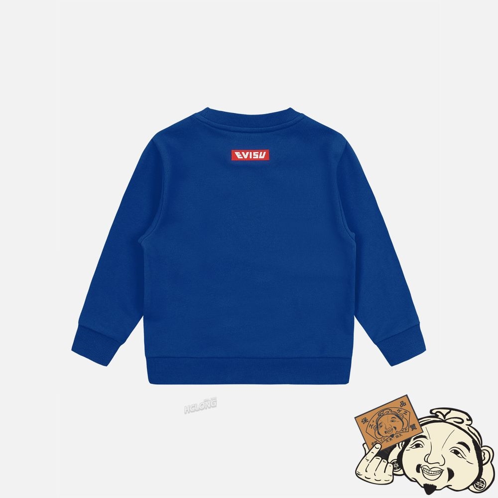 Kids Evisu BEAR PRINT SWEATSHIRT Bleu | 490AWYZXI