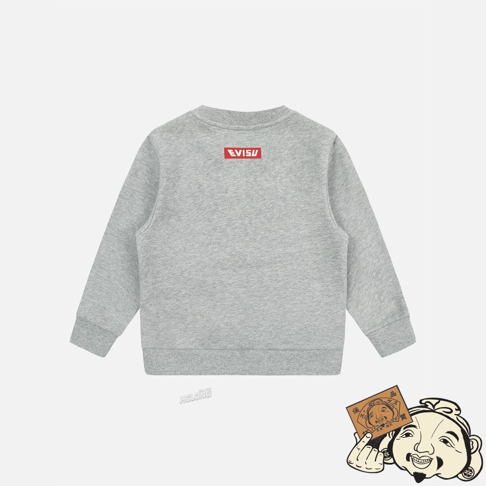 Kids Evisu BEAR PRINT SWEATSHIRT Grise | 037CKUNRP