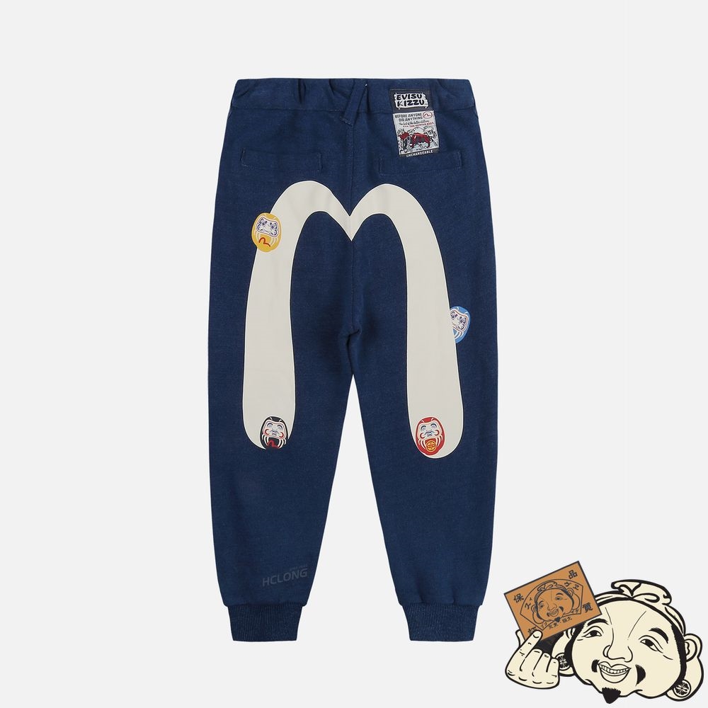 Kids Evisu DAICOCK PRINT SWEATPANTS Indigo | 571IQPYDR