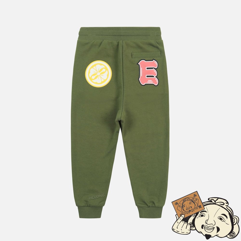 Kids Evisu DARUMA AND KAMON PRINT SWEATPANTS Vert | 450UKWDHV