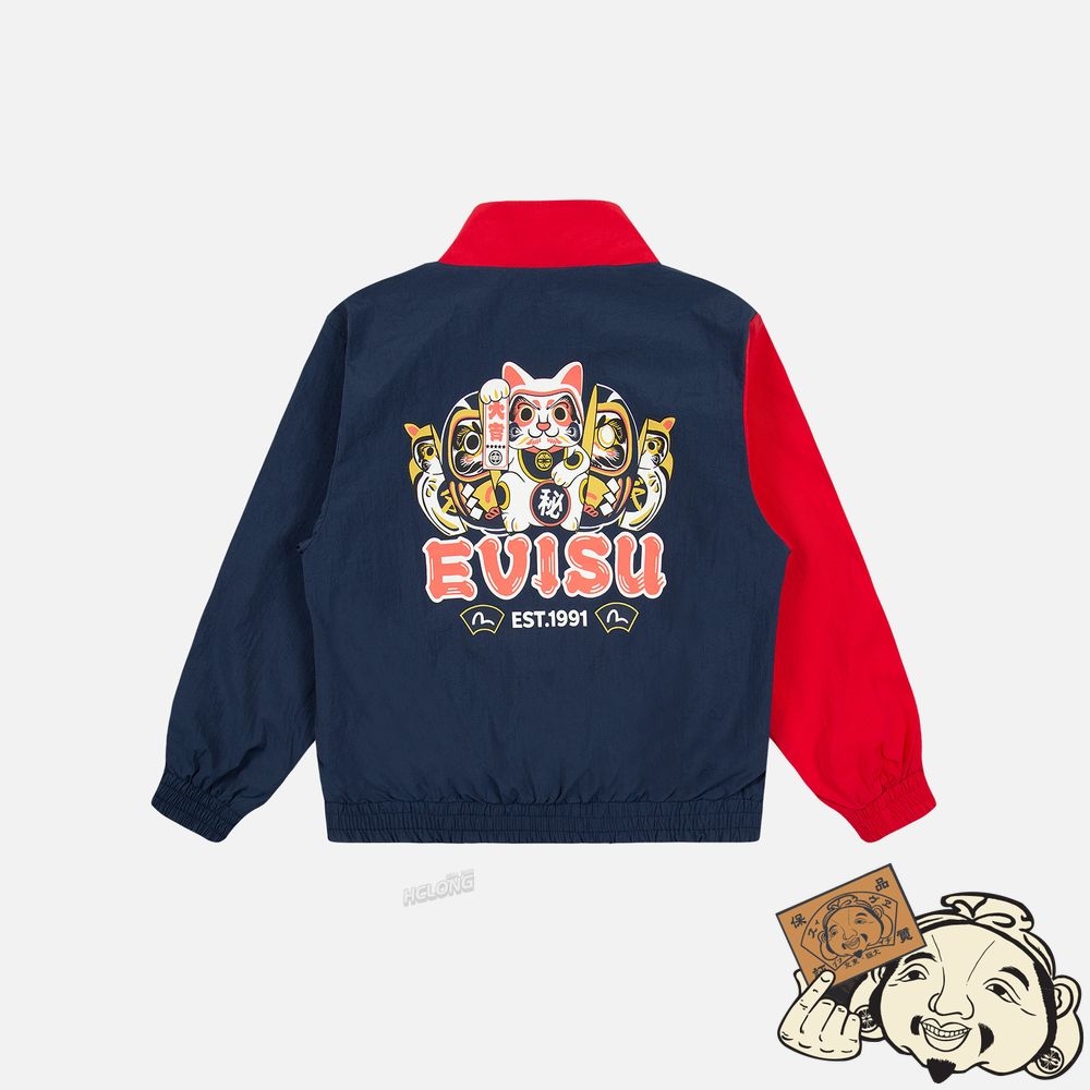 Kids Evisu DARUMA BUDDIES AND SEAGULL INSERT JACKET MULTIPLE | 724SZFYBV