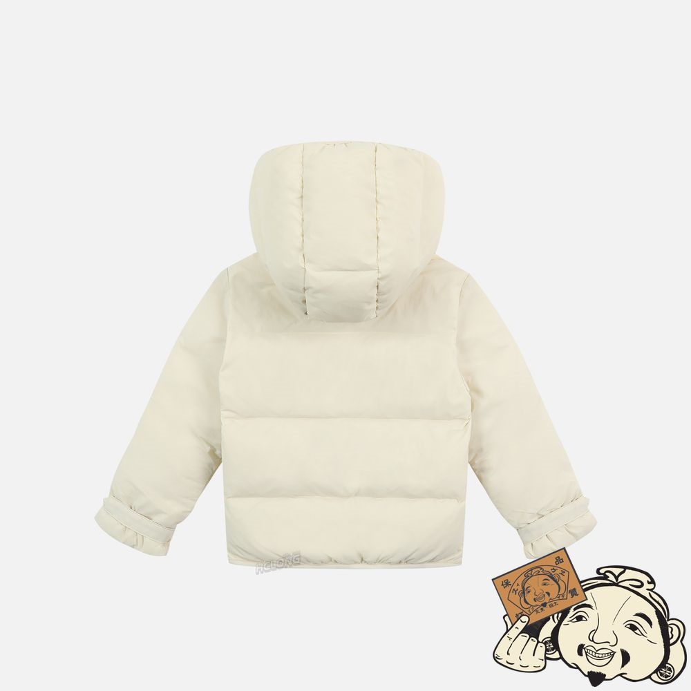 Kids Evisu FORTUNE CAT “HIDE-AND-SEEK” PRINT DOWN JACKET Blanche | 486LOUXVS