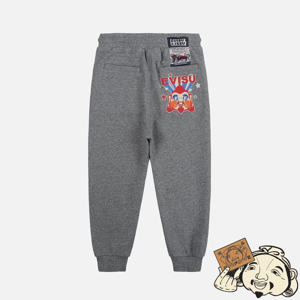 Kids Evisu GODHEAD PRINT SWEATPANTS Grise | 082KZJGQR