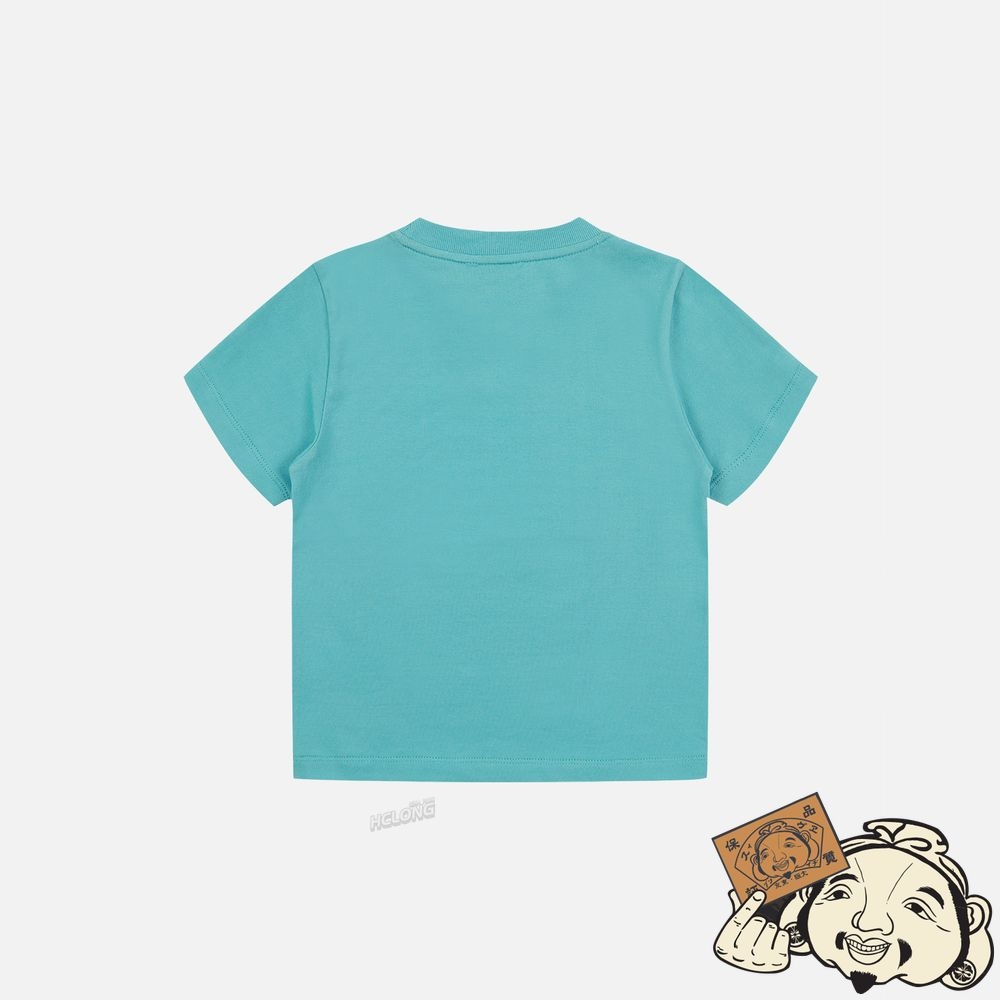 Kids Evisu ZIP-UP DARUMA AND FORTUNE CAT PRINT T-SHIRT Bleu | 025AZUWMX