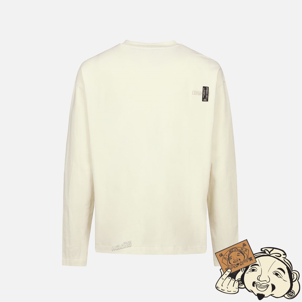 Men Evisu 3D POCKET LONG-SLEEVE T-SHIRT Blanche | 495GCZYVT