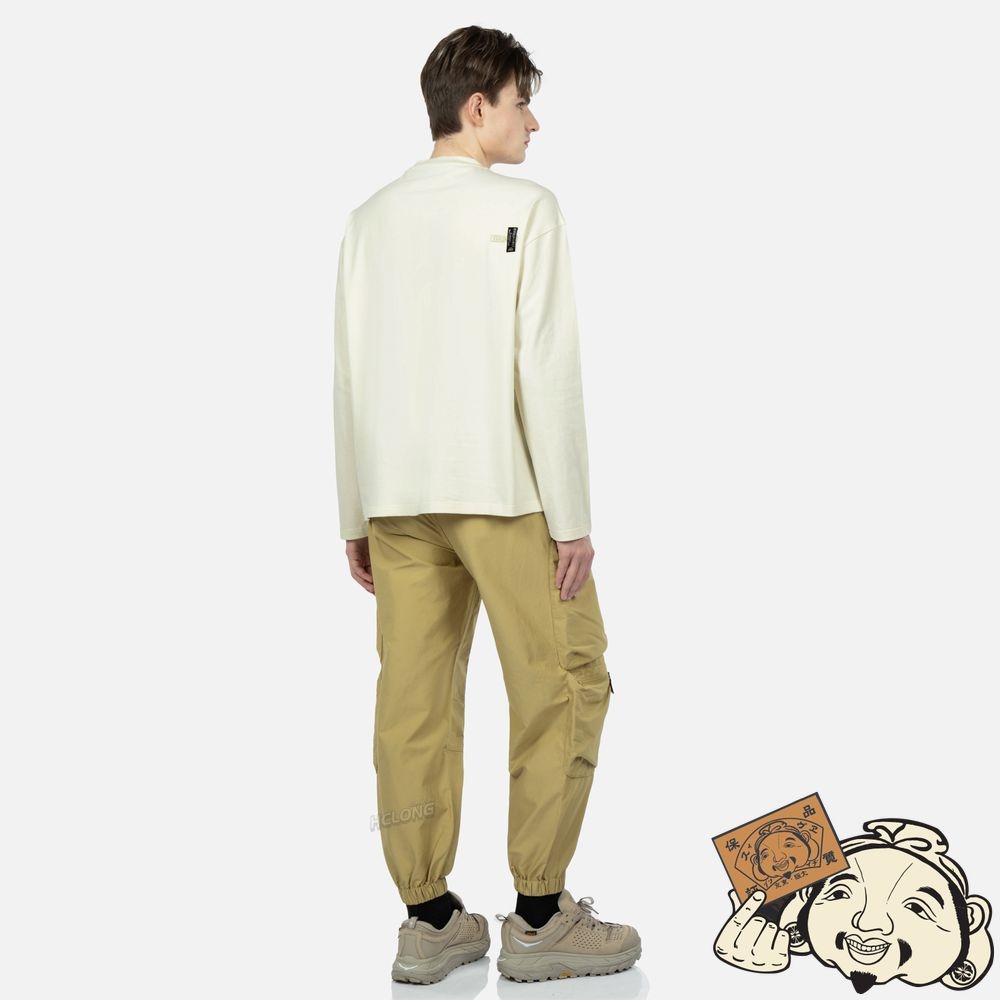 Men Evisu 3D POCKET LONG-SLEEVE T-SHIRT Blanche | 495GCZYVT