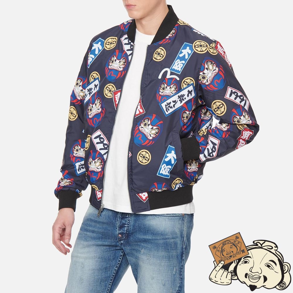 Men Evisu ALLOVER DARUMA PRINT REVERSIBLE JACKET MULTIPLE | 543WHNFMS