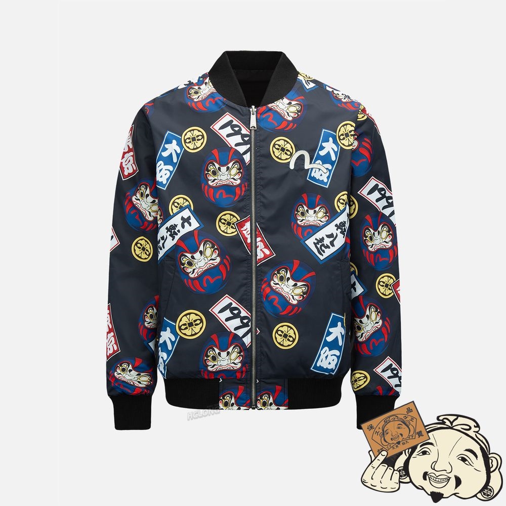 Men Evisu ALLOVER DARUMA PRINT REVERSIBLE JACKET MULTIPLE | 543WHNFMS