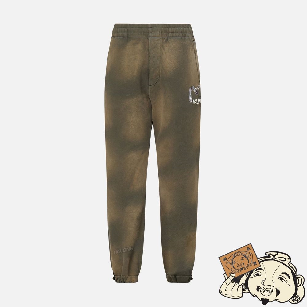 Men Evisu BRUSHED SEAGULL PRINT GARMENT-DYED SWEATPANTS Grise | 689GKHLXD