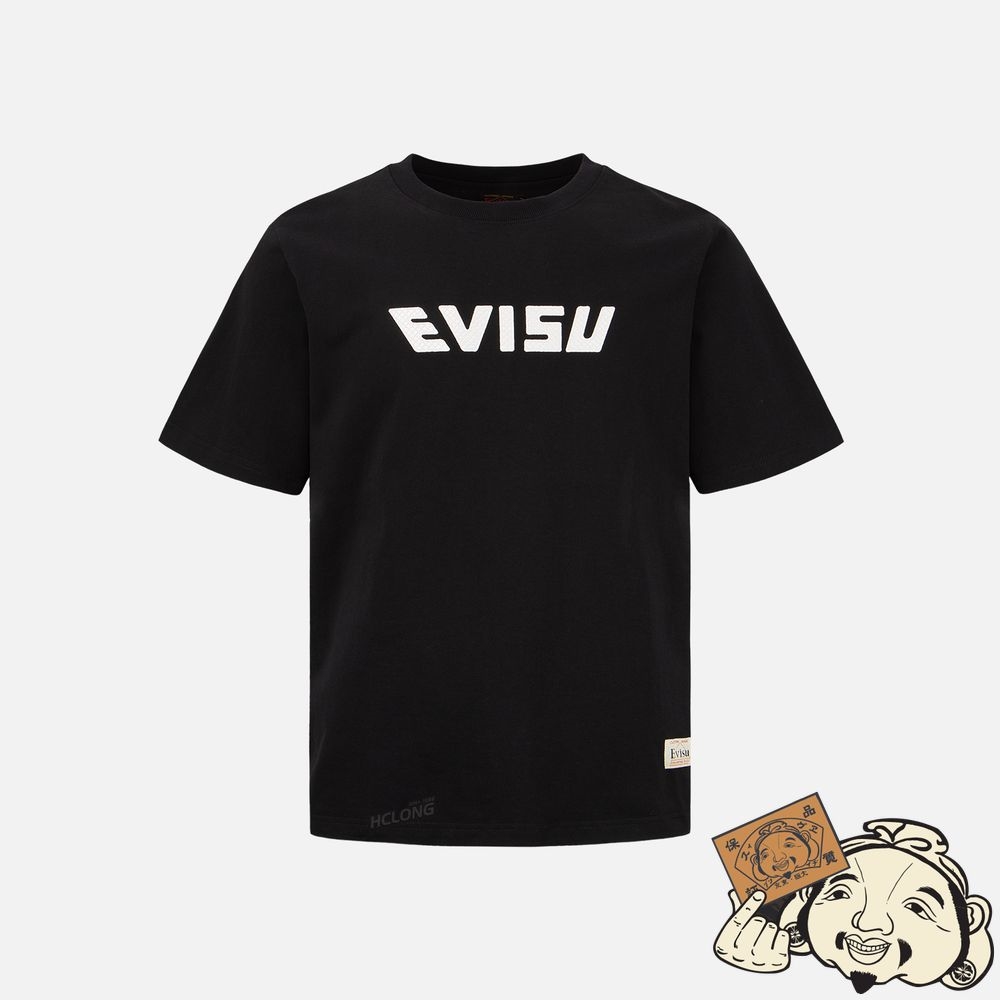 Men Evisu DARUMA STACKING DOLL PRINT T-SHIRT Noir | 609LIFHVZ