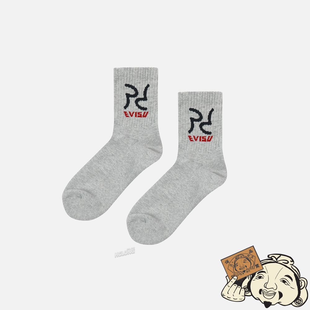 Men Evisu DOUBLE SEAGULL JACQUARD SHORT SOCKS MULTIPLE | 085PNUWSL