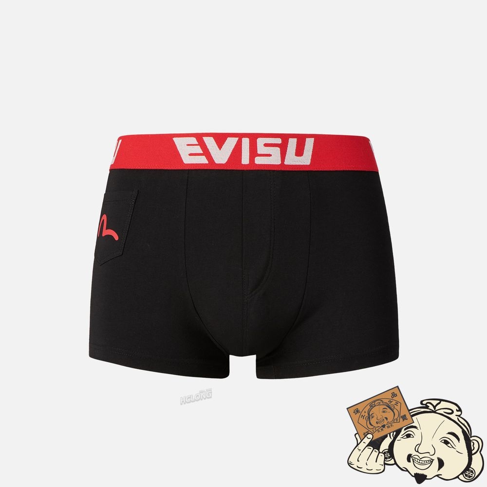 Men Evisu DRAGON DAICOCK PRINT TRUNKS Noir | 173RATOWL