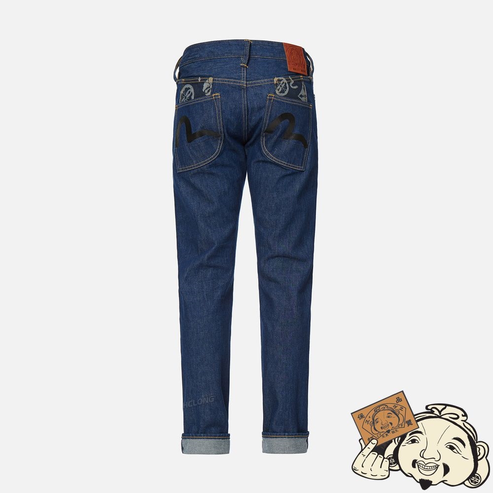 Men Evisu DUO-STYLE POCKET SLIM FIT JEANS #2010 Indigo | 597TAOYZE