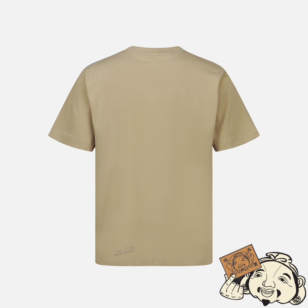 Men Evisu EAGLE AND LOGO PRINT T-SHIRT Beige | 017HACBIF