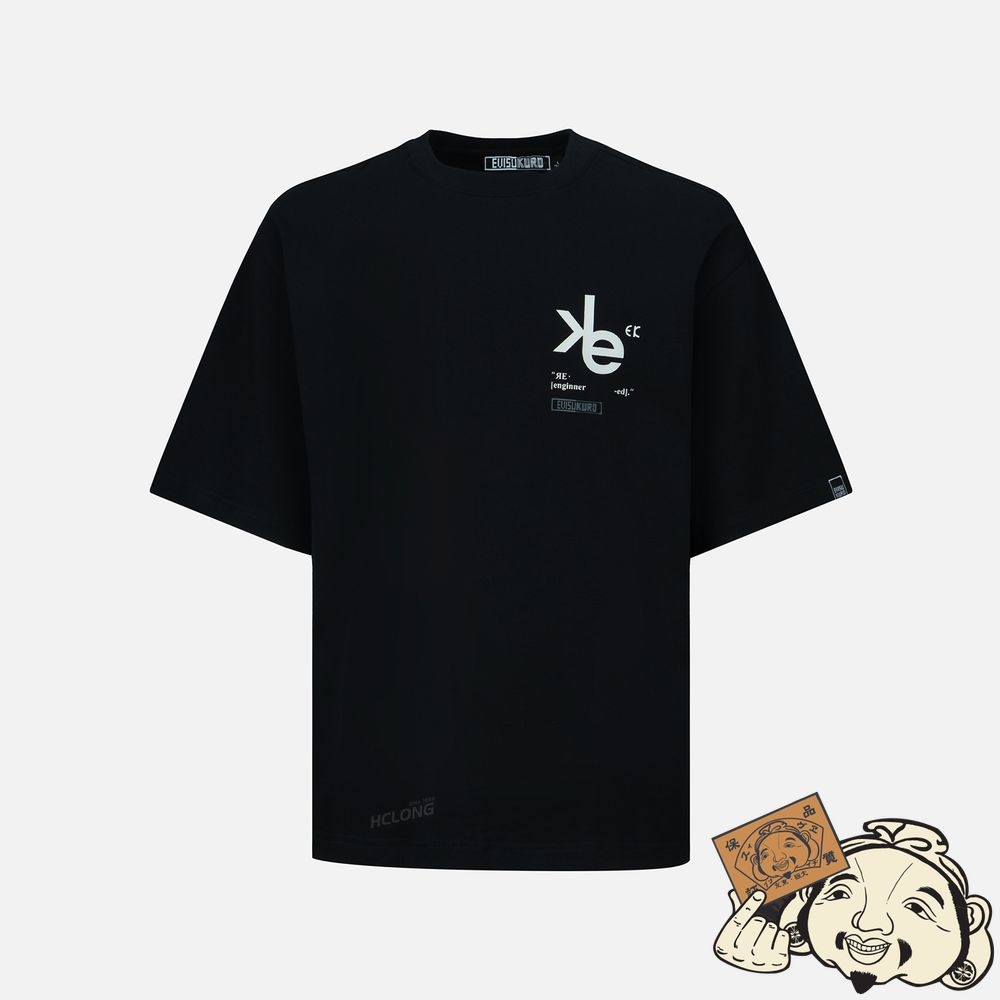 Men Evisu EK LOGO PRINT T-SHIRT Noir | 986SMHJGU