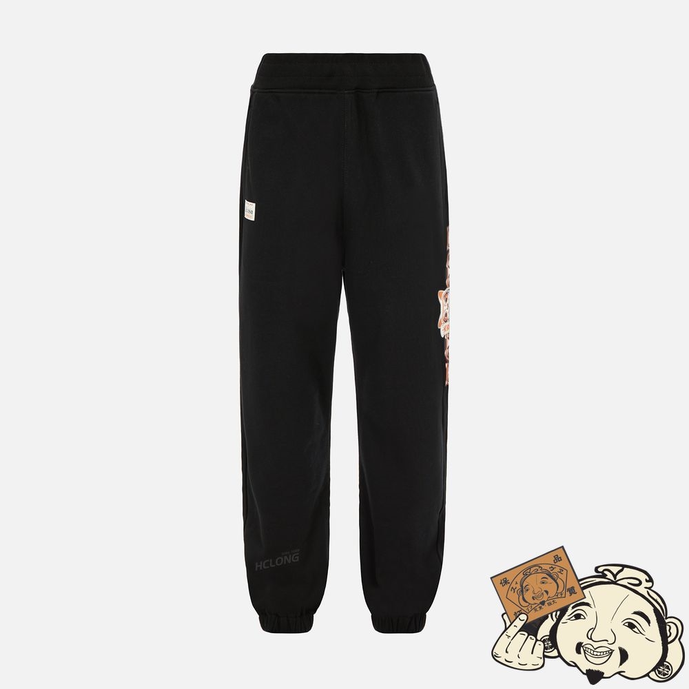 Men Evisu EVISU SQUAD PRINT SWEATPANTS Noir | 198FBTEHL