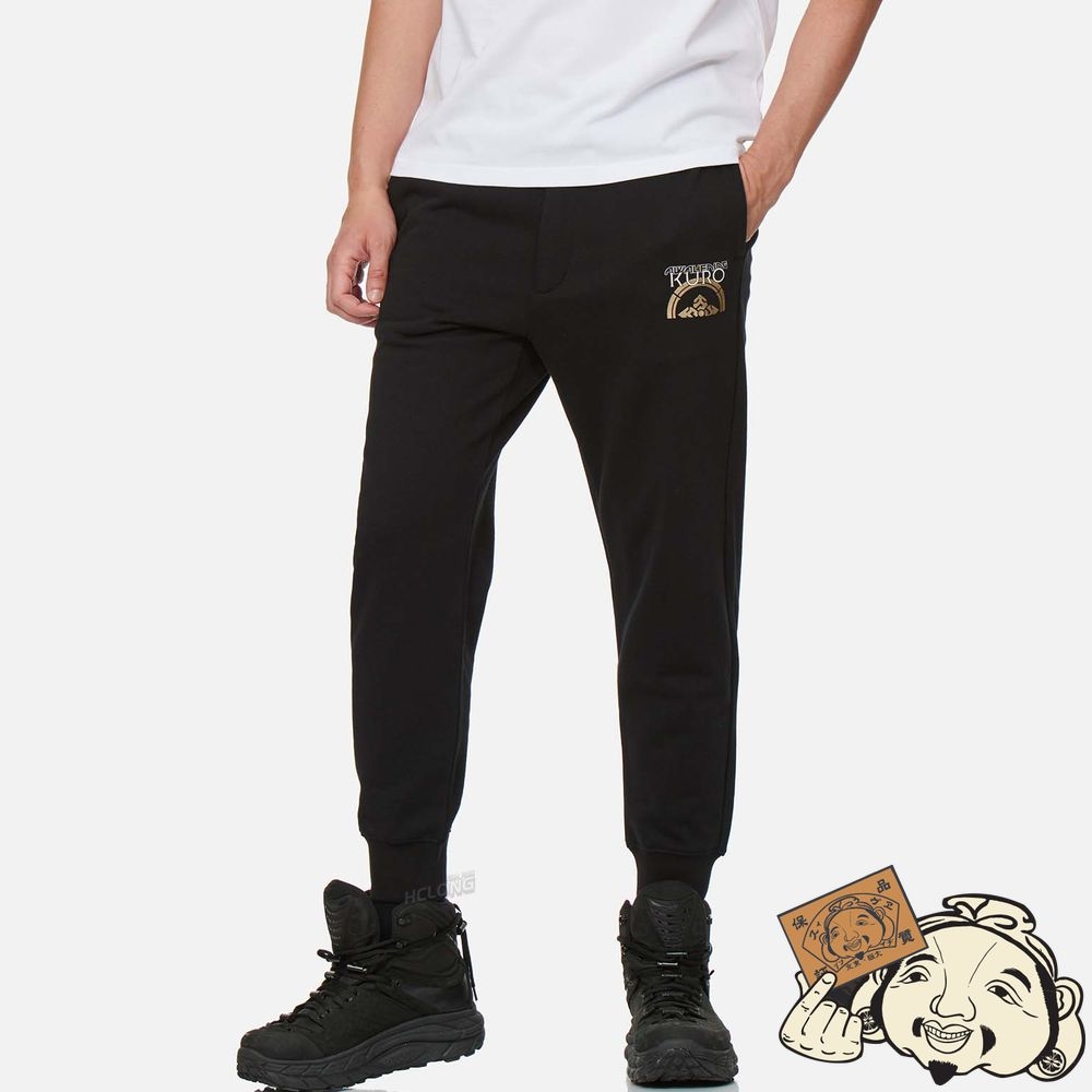 Men Evisu FOIL-PRINT SEAGULL AND KAMON SWEATPANTS Noir | 305KXADER