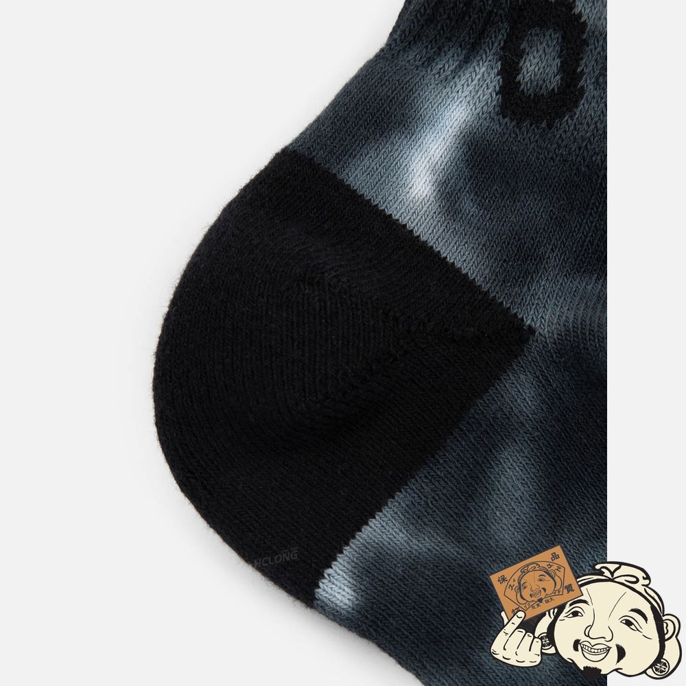 Men Evisu GARMENT-DYED LONG SOCKS Noir | 149GMBOTP