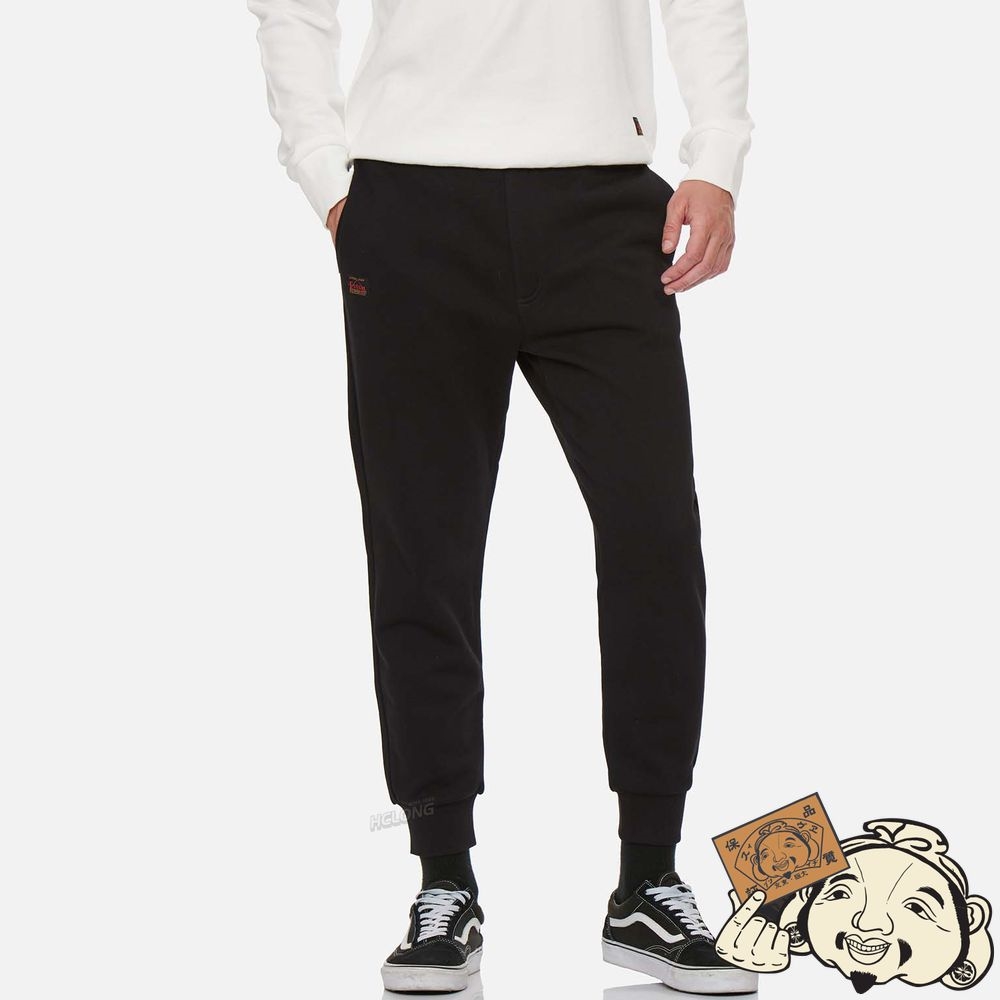 Men Evisu GODHEAD AND KAMON PRINT POCKET SWEATPANTS Noir | 837MNYETP