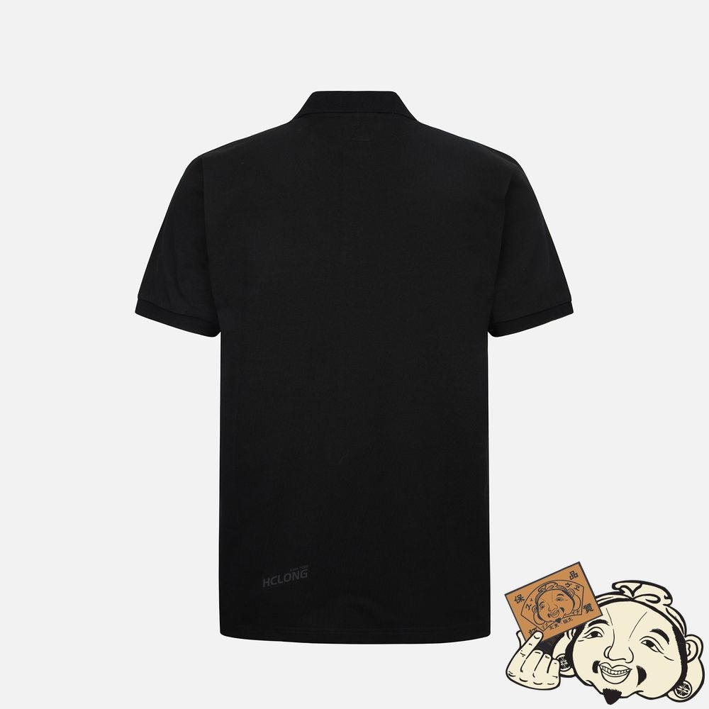 Men Evisu GODHEAD PRINT POLO SHIRT Noir | 264UILDNX