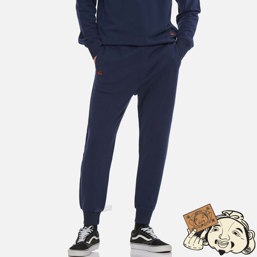 Men Evisu GODHEAD PRINT SWEATPANTS Bleu Marine | 064UHRBGM