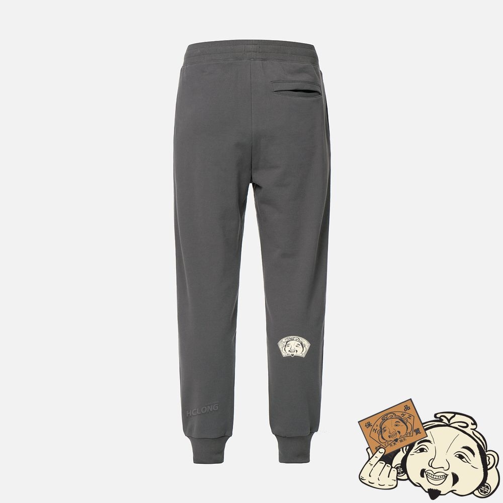 Men Evisu GODHEAD PRINT SWEATPANTS CHARCOAL | 075LSRHKZ