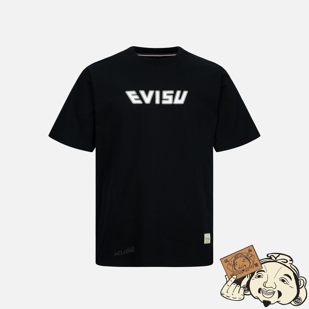 Men Evisu GRAFFITI DARUMA DAICOCK PRINT T-SHIRT Noir | 935AVIFPZ