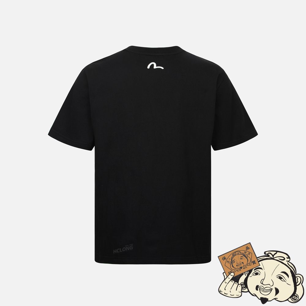 Men Evisu KAMON AND FORTUNE CAT PRINT T-SHIRT Noir | 392LVDWUK