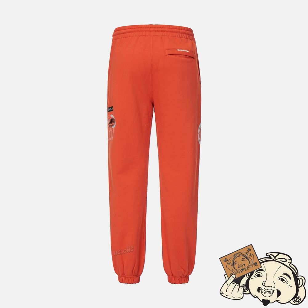 Men Evisu KAMON AND LOGO PRINT SWEATPANTS Orange | 415GDZPKM