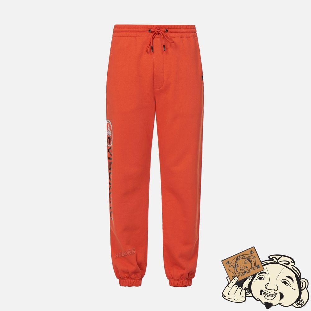 Men Evisu KAMON AND LOGO PRINT SWEATPANTS Orange | 415GDZPKM