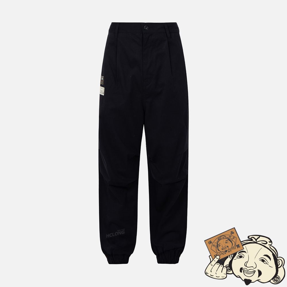 Men Evisu KAMON EMBROIDERY WIDE LEG JOGGERS Noir | 401YVNJFH