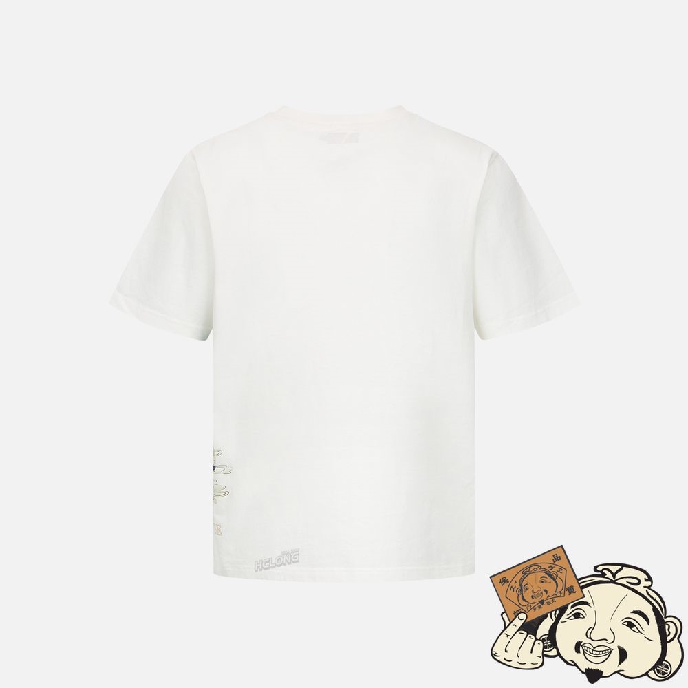 Men Evisu KOMAINU PAINTING PRINT T-SHIRT Blanche | 067SJWFDR