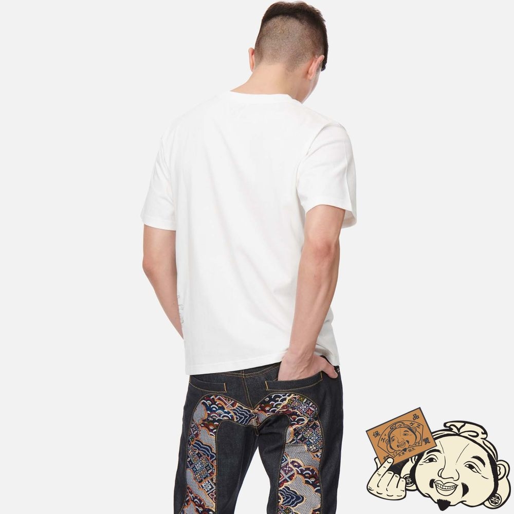 Men Evisu KOMAINU PAINTING PRINT T-SHIRT Blanche | 067SJWFDR