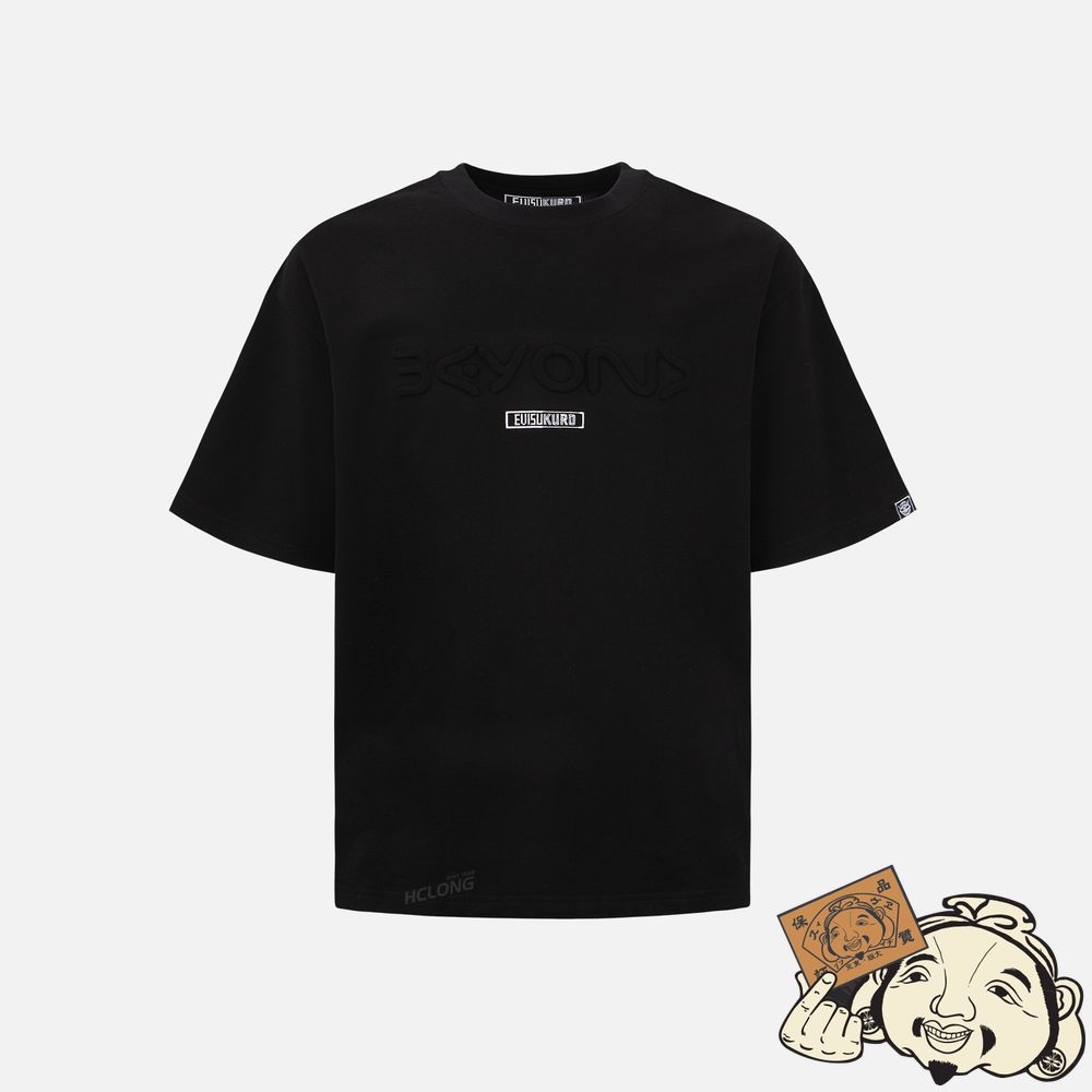 Men Evisu LAYERED LOGO PRINT T-SHIRT Noir | 270COJAXT